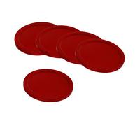 WOVEBIUS 5 discos de hockey de aire para mesas de hockey de aire de tamaño completo, color rojo oscuro, 50 mm