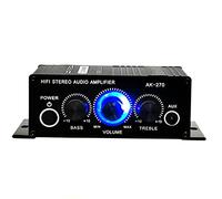 WOVEBIUS AK270 AK270 - Amplificador estéreo de audio y altavoces de potencia para escritorio, techo, pared, hogar, 12 V/40 W