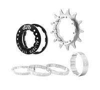 WOVEBIUS Bike 13T - Kit de conversión de aleación de aluminio para volante de una sola velocidad, color plateado