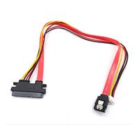 WOVELOT Cable Integrado de Fuente de AlimentacióN de Datos de Disco Duro PequeñO 4 Pines Hembra y SATA 3,0 Macho una SATA 22 Pines (7 + 15 Pines) Cable de AlimentacióN de Datos