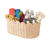 Woven Baskets for Storage, Rope Organizer Bin, Cute Open Basket, Soft-Sided Structure, Neutral Style, Lightweight Build, Clutter-Free Solution, Perfect for Bookshelf, Closet, Kitchen, Bedroom, Sofa