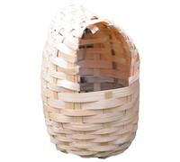 Woven Bird House For Outside, Natural Hanging Bird Nest, Ventilated Outdoor Shelter, Handcrafted Straw Habitat, Flexible Birdhouse Placement, Made Of Woven Material