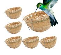 Woven Bird Nest, Breeding Bed, 6X Birdhouses In Outdoors, Home Decor Accessories, Wildlife Care For Patio, Porch & Front Door, Birds Houses, 3.94x2.36 Inches