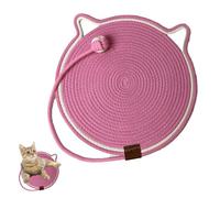 Woven Cat Pad, Scratching Pads for Indoor Cats, Four Seasons Universal Dog Sleeping Scratching Mat, Scratching Pads Cat, Cat Scratching Mat Cotton Rope Cat Scratching Pad (Pink,42 * 42cm)
