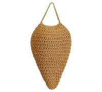 Woven Crochet Wasp Nest Decoy, Fake Wasp Nest, Cotton Rope Material, Hangable Hornet Decoration, Outdoor Porch, Eaves, Garden, Orchard, 8 x 10 In, Gray, 2 Pack