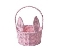 Woven Easter Basket, Bunny Basket, 7,87 x 7,87 x 10,24 pulgadas, Lightweight Natural Decor, Paper Rope Craft, Durable Handwoven Design, Perfecto para sala de estar, dormitorio, patio pícnic