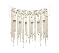 Woven Macrame Wall Hanging - Arte de Tapiz Bohemia, decoración hecha a mano | Elegante pared de 80 x 90 cm suspendido para dormitorio, salón, cocina y amantes de la decoración del hogar, Deco
