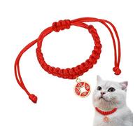Woven Pet Collar | Woven Cat Collar | Woven Dog Collar | Year of The Snake Kitten Scarf | Red Puppy Neck Collar Decor Pet Collar Cat Collar Adjustable for Cats Puppy Small Dogs