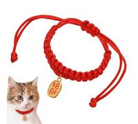 Woven Pet Collar | Woven Cat Collar | Woven Dog Collar | Year of The Snake Kitten Scarf | Red Puppy Neck Collar Decor Pet Collar Cat Collar Adjustable for Cats Puppy Small Dogs