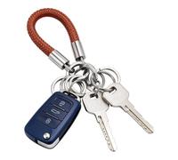 Woven Rope Wristlet Keychain, Heavy-Duty Metal Multi-Ring Car Key Holder | High-Density Woven Rope Construction Offers Fray Resistance and Long-Lasting Durability, Multi-Ring Metal Holder