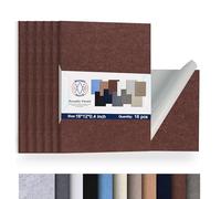 Woven Sound Paneles acústicos grandes, alta densidad, amortiguación de sonido, azulejos decorativos de fieltro para techos, oficina en casa y sala de juegos (rojo marrón), 16 x 12 x 0.4 pulgadas