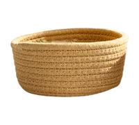 Woven Storage Basket, Decorative Soft Cotton Rope Shelf Woven Organizer
