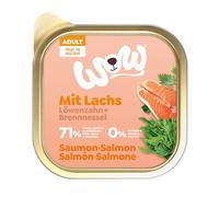 Wow Alimento Húmedo para Perros | Varios Sabores | 11 x 150 Gr | (Salmón con Diente De León)