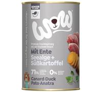 Wow Alimento Húmedo para Perros | Varios Sabores | 6 x 400 Gr | (Pato con Algas Marinas Senior)