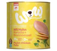 Wow Alimento Húmedo para Perros | Varios Sabores | 6 x 800 Gr | (Pollo con Zanahorias Junior)