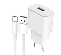 WOW Cargador de red USB A Cable FastCharge USB A/USB C de 2,4 A,