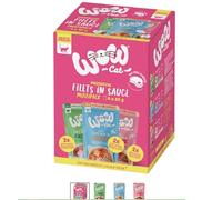 6 sobres x 85 g Wow Food Filetes Sobre en Salsa para gatos