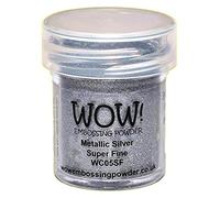 WOW! Embossing Powder Polvo en Relieve (15 ml), Color Plateado