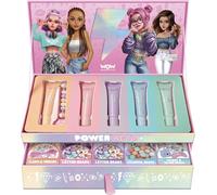 WOW GENERATION - Estuche Maquillaje Niña con 5 Brillos de Labios y Accesorios Personalizables, Set de Belleza Infantil