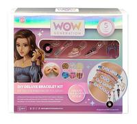WOW GENERATION - Kit Deluxe DIY Pulseras con 5 Charms de Metal para Niñas, Ideal para Regalar
