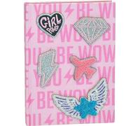 WOW GENERATION Libreta con Parches Intercambiables - Diseño A5 con Páginas Rayadas, Ideal para Regalar
