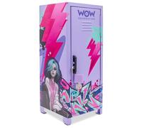 WOW GENERATION - Taquilla Metálica Infantil con Imanes y Stickers Decorativos, Organizador de Escritorio y Juguete Creativo para Niñas