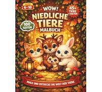 WOW! Niedliche Tiere Malbuch für Kinder: 45+ süße Tiere zum Ausmalen, Lernen & Entdecken - Mit Quiz, Tierfakten und kreativen Malvorlagen für Kinder von 6-10 Jahren (WOW! Color • Learn • Explore)