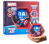 Wow! PODS - 4D Marvel Capitán América, Figura Coleccionable única conectable Que explota de su Mundo en el tuyo, exhibición de Pared o Estante, Juguetes y Regalos de Marvel, Serie 1 n.º 455