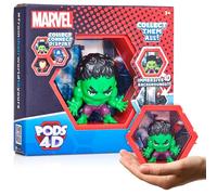 WOW! PODS 4D Marvel Hulk | Figura Coleccionable única conectable Que explota de su Mundo en el tuyo | Exhibición de Pared o Estante | Juguetes y Regalos de Marvel | Serie 1 n.º 412