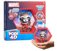 WOW! PODS 4D Marvel Rocket | Figura Coleccionable conectable Que explota de su Mundo en el tuyo | Exhibición de Pared o Estante | Juguetes y Regalos Marvel | Serie 1 n.º 459