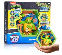 WOW! PODS - 4D Ninja Turtles Michelangelo, Figura Coleccionable única conectable Que explota de su Mundo en el tuyo, exhibición de Pared o Estante, Serie 1 n.º 432