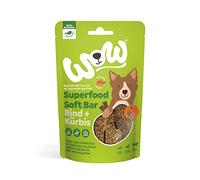 WOW Snacks blandos I Bars Rind I Rindfleisch con calabaza para perros I 100% natural I Complemento alimenticio I Recompensa en el juego y entrenamiento (1 x 150 g)