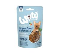 Wow Snacks Blandos para Perros | Varios Sabores | 6 x 150 Gr | (Pollo con Chirivía)