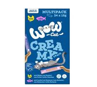 Wow Snacks | Golosinas para Gato | Variedad Creamy | Varios Sabores | (24x15Gr, Mix 12x Pollo 12x Salmón)