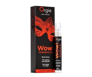 Wow! Spray Bucal Refrescante para Sexo Oral y Besos Ardientes | Efecto Hielo con Mentol y Eucalipto | Aroma a Menta y Fresa (Fresa con mentol)