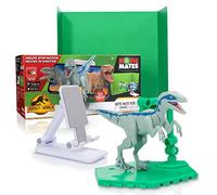 WOW! STUFF - Jurassic World MovieMates - Juguetes de dinosaurio | Figura de acción azul hiperarticulada y aplicación | Juguetes oficiales de dinosaurio Jurassic World y Dominion para mayores de 3 años