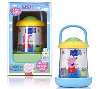 WOW! STUFF! Light Revealers Lantern - Peppa Pig - Luz nocturna de 6.3 pulgadas, escena de imagen mágica 360 y revelación de personajes, apagado automático, iluminación para decoración de habitación de