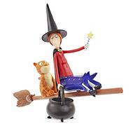 WOW! STUFF The Witch and Cat from Room On The Broom Twin Pack - Articulated Collectable Action Figures, Official Toys and Gifts from The Julia Donaldson and Axel Scheffler Books and Films,Brown