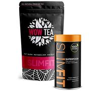 WOW TEA: Detox Té & SlimFit SuperFood - Sustituto de comida dietético | Para Adelgazar y Desintoxicar de Forma Natural