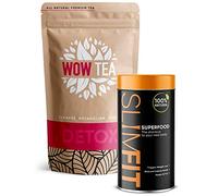 WOW TEA: Detox Té & SlimFit SuperFood - Sustituto de comida dietético | Para Adelgazar y Desintoxicar de Forma Natural