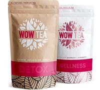 WOW TEA - Paquete de 2 Tés | Infusiones Dietéticas Para Desintoxicación Y Quema Grasa | Té Adelgazante y Purificador | Té Verde, Yerba Mate | 100% Natural | 300 Gr, Made In EU