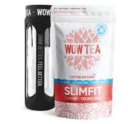 WOW TEA: Summer SlimFit - Botella de té y té con colador, color negro
