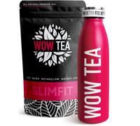 WOW TEA - Té Adelgazante De Hierbas Para Controlar El Peso | Té Detox | Té Ayurvédico + Botella Termica Con Infuser - 150 Gr + 500 ml | 100% Natural (SlimFit Tea, Rosa)