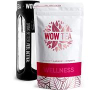 WOW TEA Wellness Té Con Botella - Té Sin Cafeína, Energético y Estimulante de la Salud con Hierbas Ayurvédicas Puras - Mejora la Salud y la Inmunidad