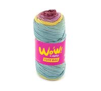 WOW! TOTE BAG de Katia 200 gramos 200 metros (304 - Morado-Amarillo limón-Azul agua)
