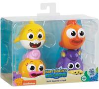 Wow Wee- Pinkfong Juguetes De Baño Baby Shark. Set 4 Figuras. 16,51 x 12,19 x 8,89 cm, Multicolor, Friends (4-Pack) (WowWee 61378)