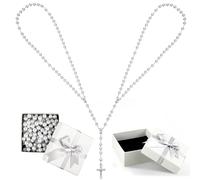 Wowangce Cuerda de lazo blanca para boda, hermosa cuerda decorativa de oro blanco, cordón tradicional de lazo, lazo de boda para ceremonia, lazo tradicional para Boda para Los Novios, regalo de novia