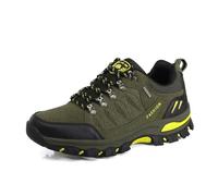 Wowei - Botas de senderismo, impermeables, para exteriores, deportivas, antideslizantes, cómodas, ligeras, de montaña, para trekking, para hombre y mujer, color Verde, talla 44 EU