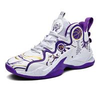 WOWEI Zapatillas de Baloncesto para Hombre Antideslizantes Zapatos de Baloncesto Aire Libre Deportivas Calzado de Baloncesto Hombre Masculino Zapatillas Gimnasio (SCE-K33, 36EU)
