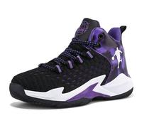 WOWEI Zapatillas de Baloncesto para Niños Deportivas Sneakers Moda Calzado de Baloncesto para Niño Zapatillas de Bsquetbol Aire Libre Correr Ligeras Zapatos de Running (EMJ-A15, 39EU)